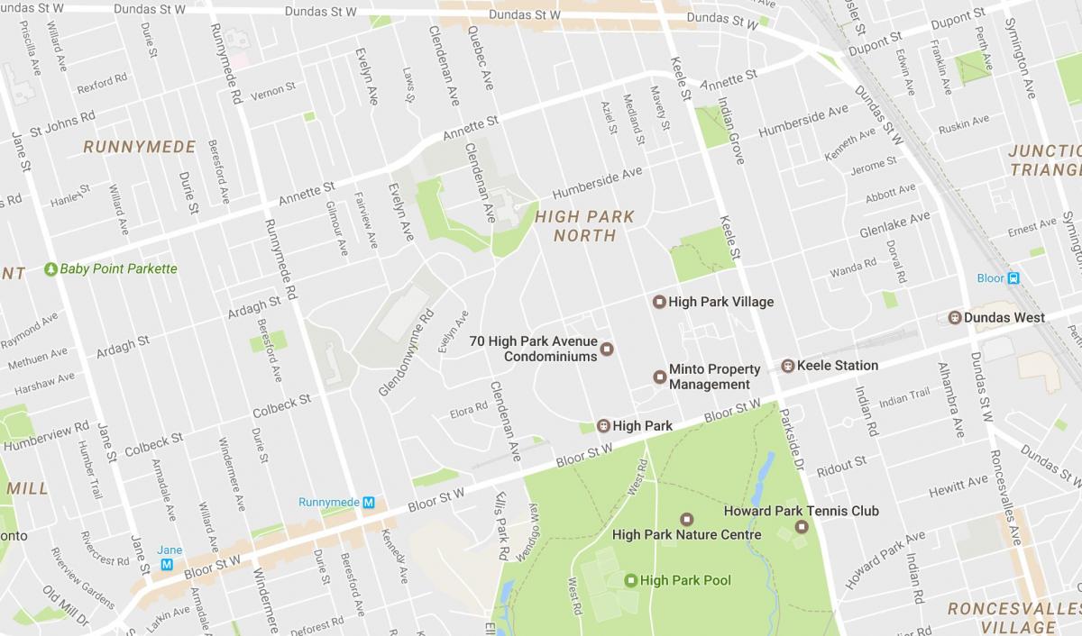 Harta e Lartë Park lagjen Toronto