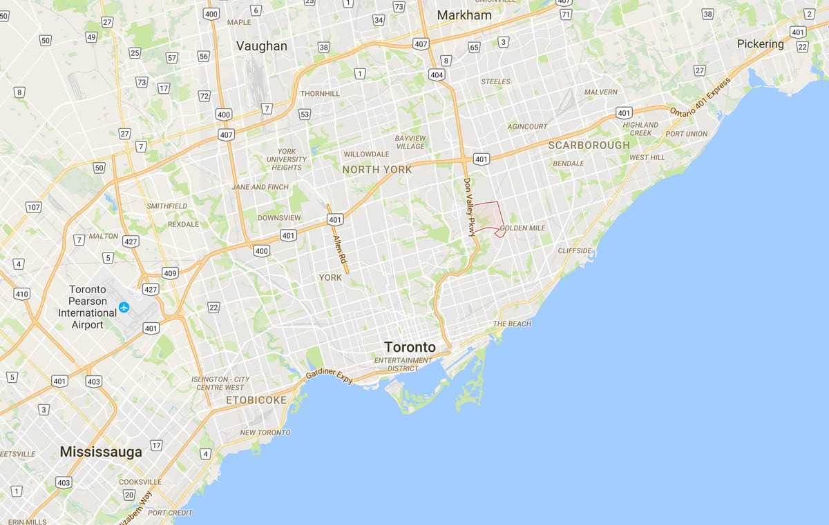 Harta e Victoria Fshat të rrethit të Torontos