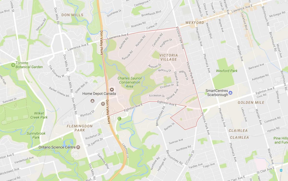 Harta e Victoria Fshatin lagjen Toronto