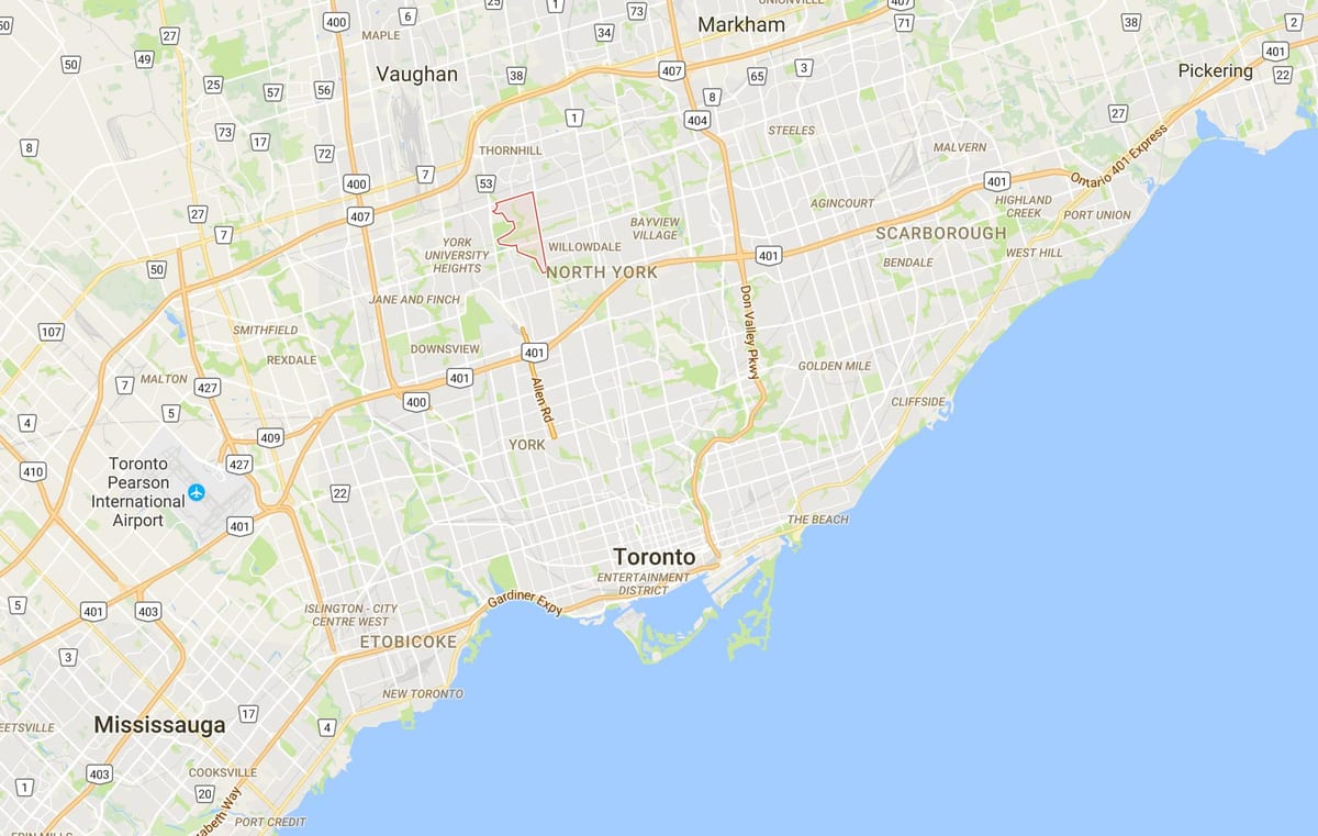 Harta e Westminster–Branson qarkut në Toronto