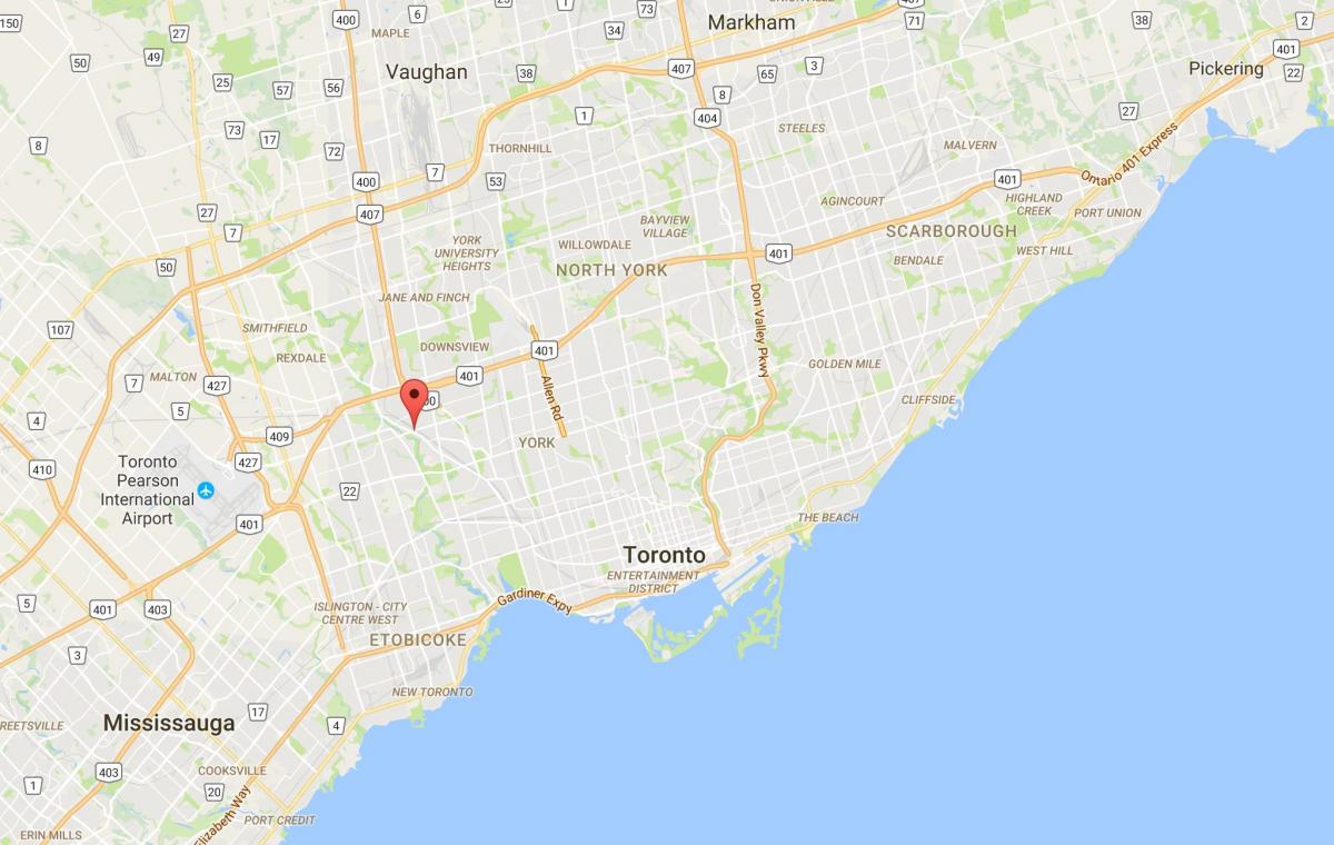 Harta e Weston qarkut në Toronto