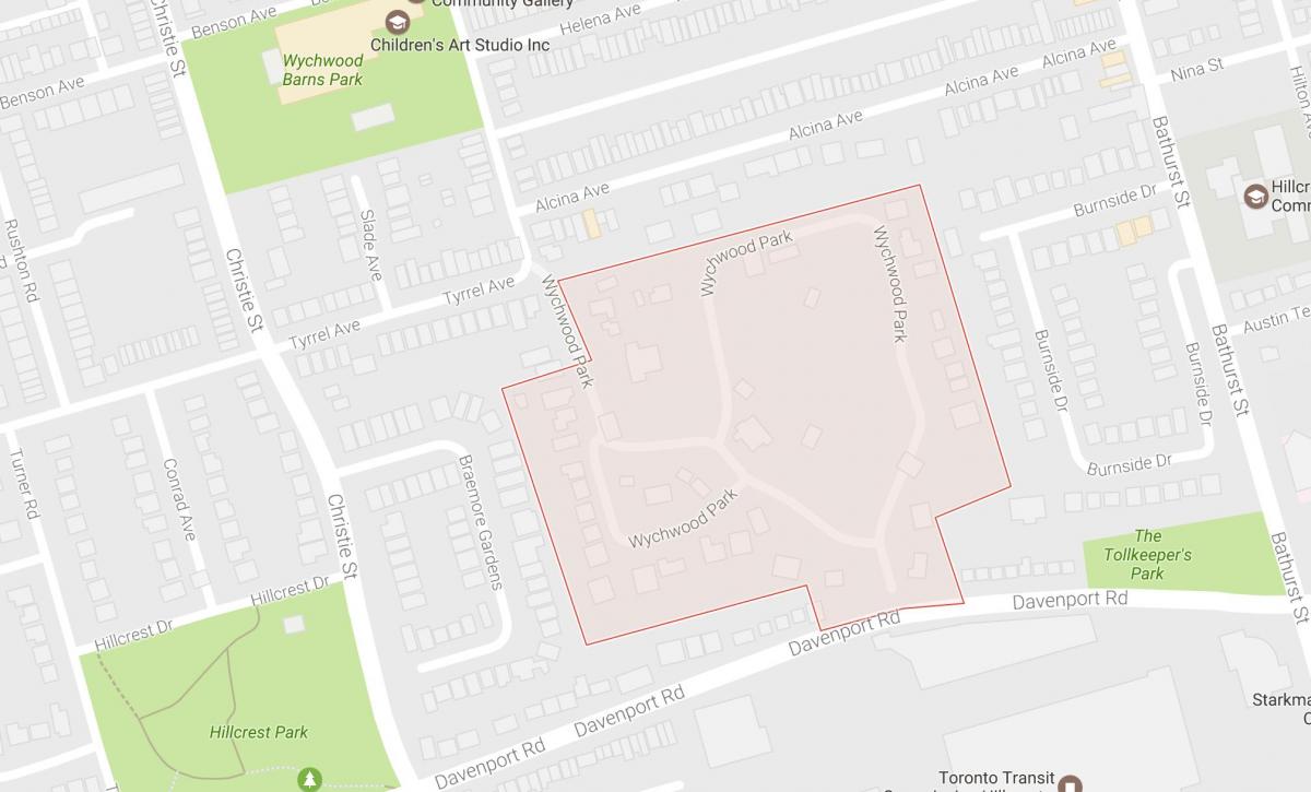 Harta e Wychwood Park lagjen Toronto
