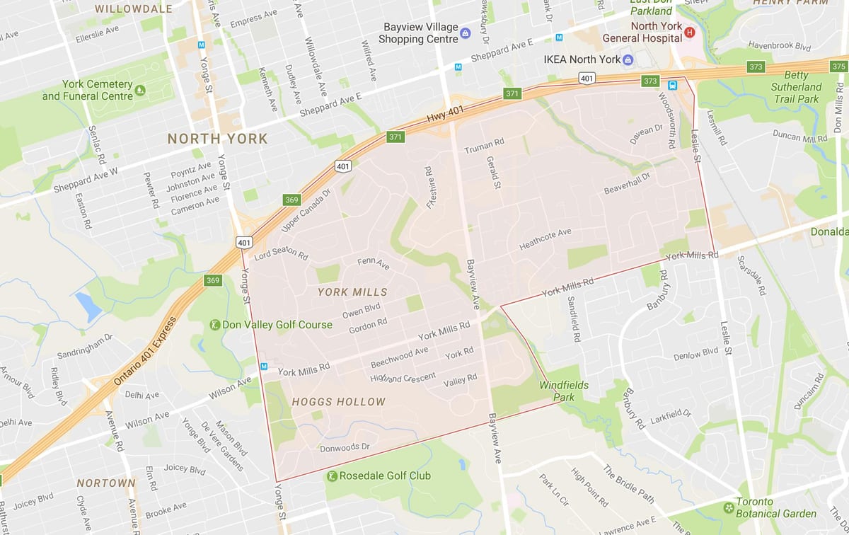 Harta e York Mullinj lagjen Toronto