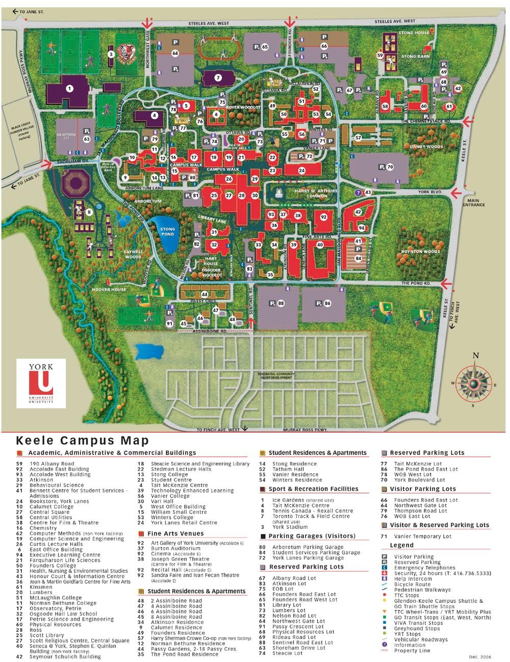 Harta e York universitetit keele kampus