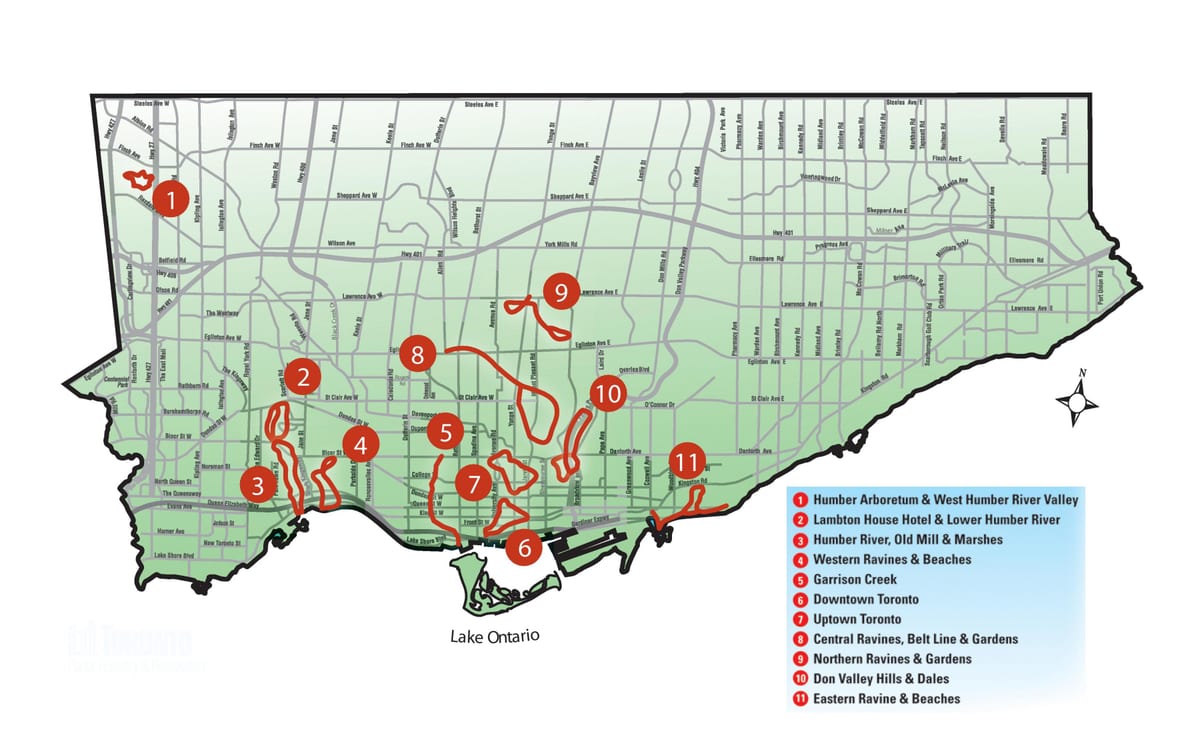 Harta e zbulimit të ecin Toronto