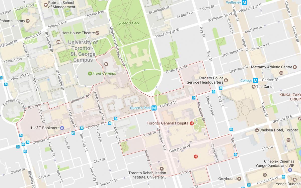 Harta e Zbulimit të Qarkut lagjen Toronto