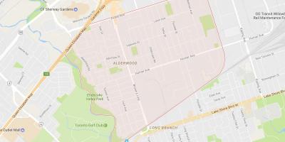 Harta e Alderwood Parkview lagjen Toronto