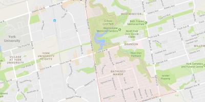 Harta e Bathurst Manor lagjen Toronto