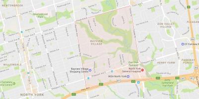 Harta e Bayview Fshatin lagjen Toronto