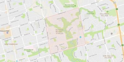 Harta e Bayview Woods – Steeles lagjen Toronto
