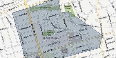 Harta e Bloor Yorkville