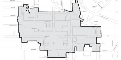 Harta e Bloor Yorkville Toronto boudary