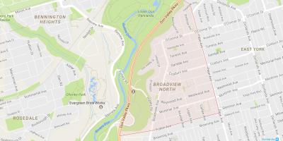 Harta e Broadview Veri lagjen Toronto