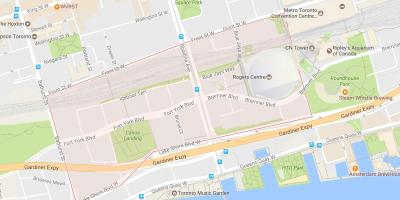 Harta e CityPlace lagjen Toronto