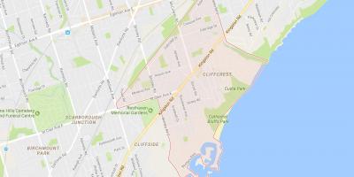 Harta e Cliffcrest lagjen Toronto