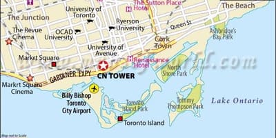 Harta e CN tower Toronto
