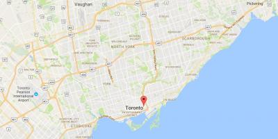 Harta e Corktown qarkut në Toronto