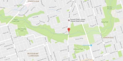 Harta e Daz rrugës Toronto