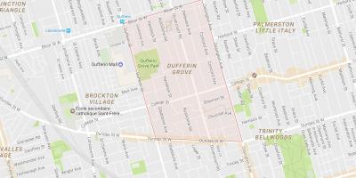 Harta e Dufferin Korije lagjen Toronto