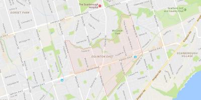 Harta e Eglinton Lindje lagjen Toronto