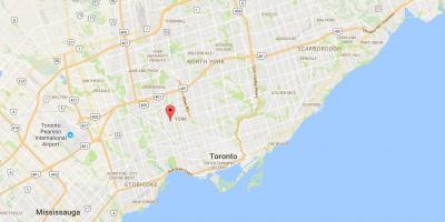 Harta e Eglinton Perëndim të qarkut të Torontos