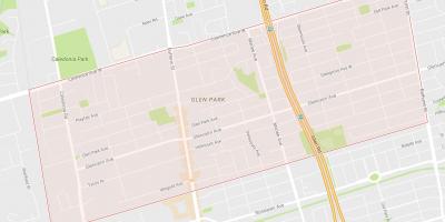 Harta e Glen Park lagjen Toronto