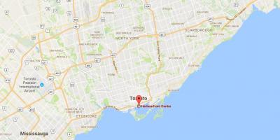 Harta e Harbourfront qarkut në Toronto