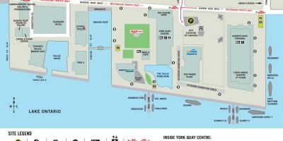 Harta e Harbourfront Qendër të Torontos