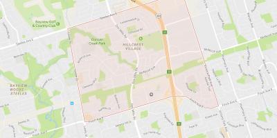 Harta e Hillcrest Fshatin lagjen Toronto