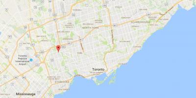 Harta e Humber Lartësitë – Westmount qarkut në Toronto