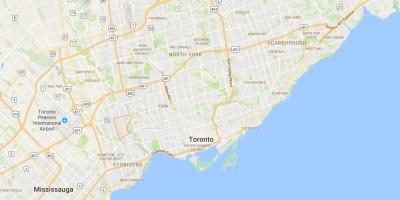 Harta e Humber Luginën e Fshatit qarkut në Toronto