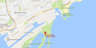 Harta e Jashtme port marina Toronto