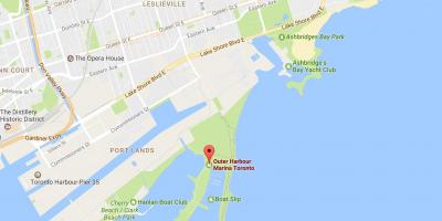 Harta e Jashtme port marina Toronto