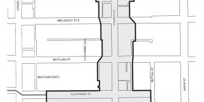 Harta e Kishës-Wellesley Fshatin e biznesit Përmirësimi Zonën Toronto