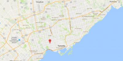 Harta e Junction Trekëndësh qarkut në Toronto