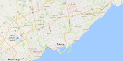 Harta e L'Amoreaux qarkut në Toronto