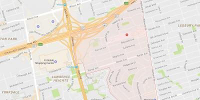 Harta e Lawrence Manor lagjen Toronto