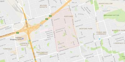 Harta e Ledbury Park lagjen Toronto