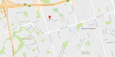 Harta e Maryvalen eighbourhood Toronto