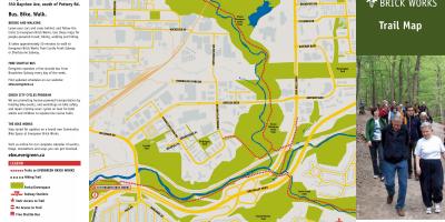 Harta e me gjelbërim të përjetshëm Brickworks Toronto gjurmët