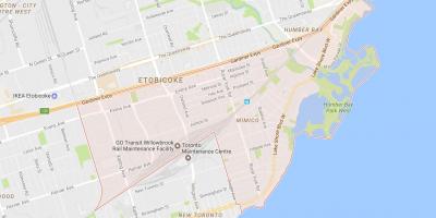 Harta e Mimico lagjen Toronto