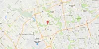 Harta e Perëndimit Humber-Clairville lagjen Toronto