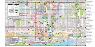 Harta e në Qendër të qytetit të Torontos