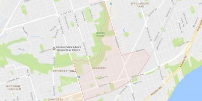 Harta e Oakridge lagjen Toronto
