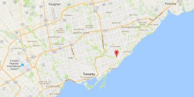 Harta e Oakridge qarkut në Toronto