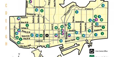 Harta e objekteve rekreative Toronto
