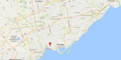 Harta e Parkdale qarkut në Toronto