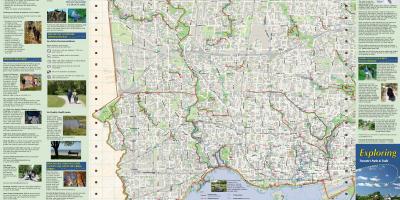 Harta e parqeve dhe duke ecur shtigjeve Perëndim Toronto