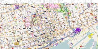 Harta e pikave të interesit Toronto