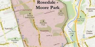 Harta e Rosedale Moore Park Toronto